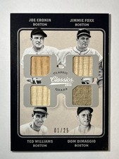 2014 Panini Classics Cronin, Foxx, Williams, DiMaggio Boston Classic Quad #8 SSP picture