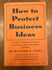 How to Protect Business Ideas Scarce Volume 1936 Dust Jacket Patents Copyrights picture