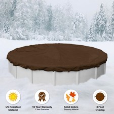 28' Round Above Ground Winter Swimming Pool Solid Cover 10 Yr Warranty solid picture