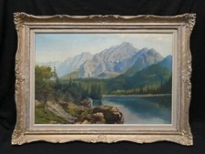 Vtg Landscape American West Seifert 20 x 30 well done Oil Painting on Masonite picture