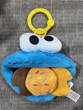 Cookie Monster Baby Plush Toy Sesame Street Crib Clib Soother - Pre-Owned  picture