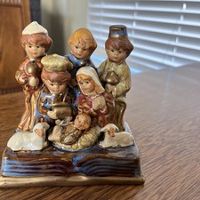 Greenbrier International Porcelain King Brown One Piece Christmas Nativity Scene picture