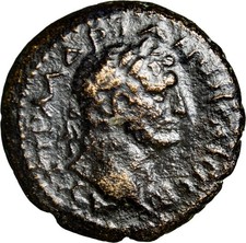 VERY RARE Portrait This Good Judaea. Hadrian Æ 22mm of Tiberias Claudiopolis picture