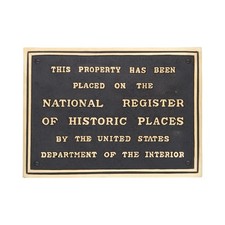 National Register of Historic Places Thick Brass Replica Plaque Wall Sign picture
