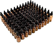 2oz Amber Glass Bottle 60ml with Black Dropper - Choose Your Quanity picture