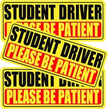 3pcs Student Driver Magnet For Car, Please Be Patient Student Driver, New  picture