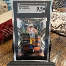 Panini 2020 Select Justin Herbert Club Level Silver Prizm RC #244 SGC 9.5 picture
