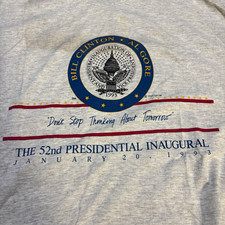 Vintage 1993 Clinton / Gore Inaugural Tee Gray Men’s XL picture