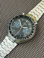 SEIKO 6138-0040 Automatic Chronograph Watch Vintage Mens BULLHEAD Black Dial picture
