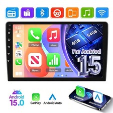 9 Inch Android 15 Double 2DIN Car Stereo GPS Sat Nav FM Radio Screen WiFi 4+64GB picture