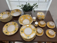 VTG Set Of 31 CAS Vietri Yellow Ram Goat Solimene Campagna ITALY MINT picture