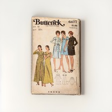 Butterick Sewing Pattern Misses Robe & Gown Sz 10 Bust 32 1/2 Vintage picture
