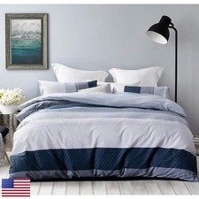 SLEEPBELLA Duvet Cover Queen Set 600 Thread Count Cotton Greekn-lump picture