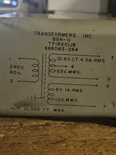 HTF VINTAGE GOOD USED TRANSFORMERS INC. UTC BGH-11 TRANSFORMER TUBE AMP STEREO picture