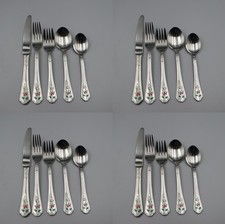 Pfaltzgraff Stainless WINTERBERRY (COLOR)  Service for Four - 20pc Set * picture