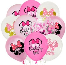 12 pcs pink Minnie Mouse party balloons picture