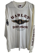 Vintage Harley Davidson Long Sleeve T-Shirt Mens Size XL White 110 Yrs Iowa VTG picture