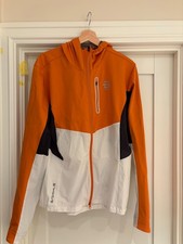  Bjorn Daehlie Men's Running Jacket M Orange White Black Hooded Full Zip picture