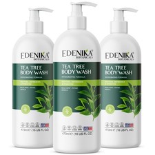 Edenika 3 Pack Tea Tree Body Wash Antibacterial Antifungal Hydrating Bulk Set picture