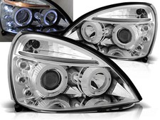headlights for RENAULT CLIO II 2001 2002 2003 2004 2005 angel eyes chrome LHD picture