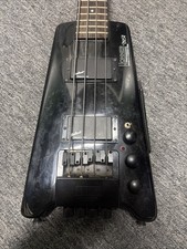 HOHNER B2 Used Black w/Soft case 4 String Missing Battery Cover picture