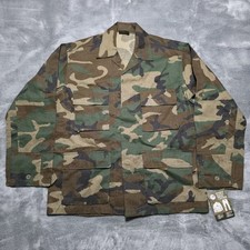 Rothco Woodland Camo BDU Army Button Shirt Men's Medium Regular 100% Cotton NEW picture