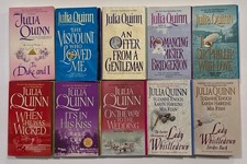 Complete BRIDGERTON STEPBACK COVERS Books 1-10 By JULIA QUINN Paperback Set Lot picture
