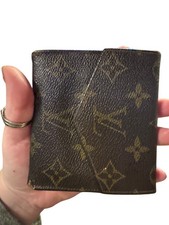 Authentic Louis Vuitton Elise Wallet 1985 Monogram Canvas Snap Closure picture