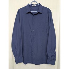 Coofandy Mens Long Sleeve Button Down Shirt Blue XL Casual Pocket Point Collar picture