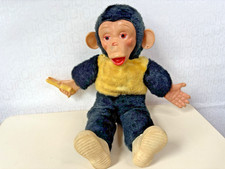 Vintage Mr Bim Zippy Plush Monkey Superior Toy & Novelty Rubber Face picture