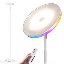UFO LED Torchiere Floor Lamp with RGB Ambient Light, 42W 3700LM Bright Dimmab... picture