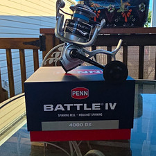 PENN Battle IV DX 4000 Spinning Reel 6.2:1 6+1BB 15lb Front Drag BTLIV4000DX picture