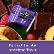 GHIRARDELLI DARK CHOCOLATE 72% CACAO Chocolate WRAPPED BULK BAG VALUE PRICE picture