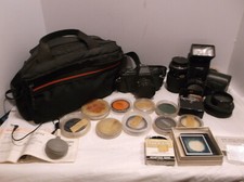 Vintage Pentax SLR Camera P3N 35MM Multiple Lens Filters Case Manual 1988 picture