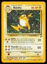 Raichu 16/130 Holo Rare Base Set 2 Pokemon Lightly Played picture