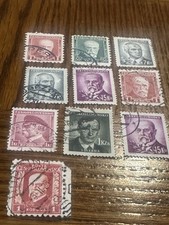 Czechoslovakia Used Postage Stamps Lot of 10 50h 1Kc 7Kc 15Kc 1Koruna picture