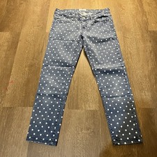 Aeropostale Lola Cropped Jegging | Blue Polka Dot Denim | (3) picture