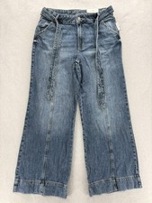 M Jeans By Maurices Wide Leg Jeans Womens 12 Blue Medium Wash High Rise Belted picture