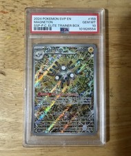 Pokemon 2024 Magneton 159 Pokemon Center Stamp Surging Sparks GEM MINT PSA 10 picture
