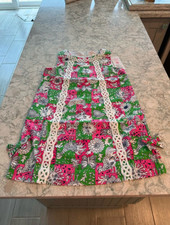 NWT Lilly Pulitzer Little Lilly Classic Shift Dress Lil Chicken Check Size 7 picture