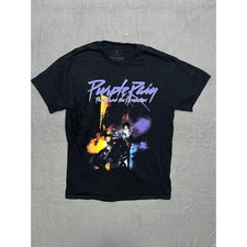 Prince Purple Rain Graphic T-Shirt Mens Medium Black Official Estate Merchandise picture