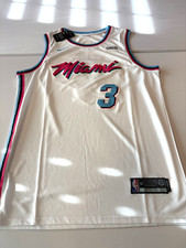 NWT NBA Miami Heat Dwyane Wade basketball jersey Nike 52 White Miami Vice picture