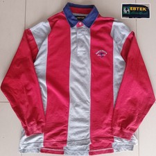 Vintage Eddie Bauer EBTEK Rugby Striped Polo Shirt Size XL Made in Taiwan picture
