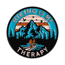 Outdoor Hiking Travel Brooch Enamel Pins Hike More Worry Less Hiking Is My picture