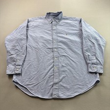 Vintage Ralph Lauren Shirt Yarmouth Oxford Mens 16.5x34 Blue Button Down Pony picture