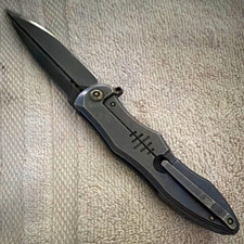WE Knives 2016 Light Use Blue- Gray  CPM-S35VN Titanium Manual Flipper picture