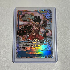 One Piece CCG Monkey.D.Luffy Manga Alt Art Secret Rare Foil OP11-118 A- con picture