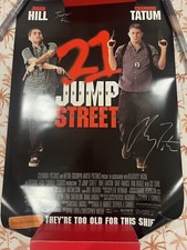 HUGE 21 Jump Street Channing Tatum Jonah Hill SIGNED Full Size Movie Poster picture