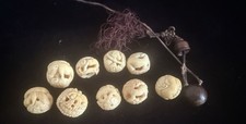 9 Antique hand carved bracelet beads different animals picture