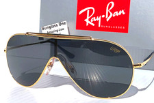 Ray Ban WINGS Legend Gold Metal Frame Dark Grey Lens Sunglass RB 3597 9246/87 picture